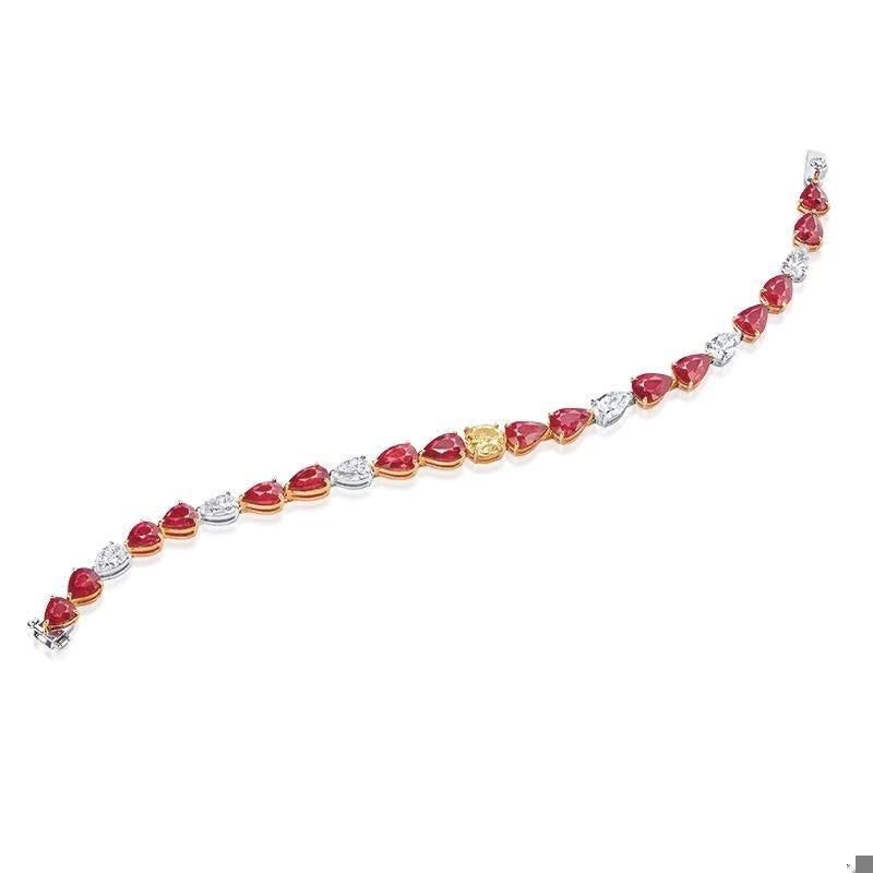 Emilio Jewelry GIA Certified Natural Ruby Diamond Bracelet