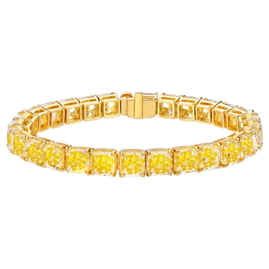 Emilio Jewelry Gia Certified 1.00 Carat Each Yellow Diamond Bracelet