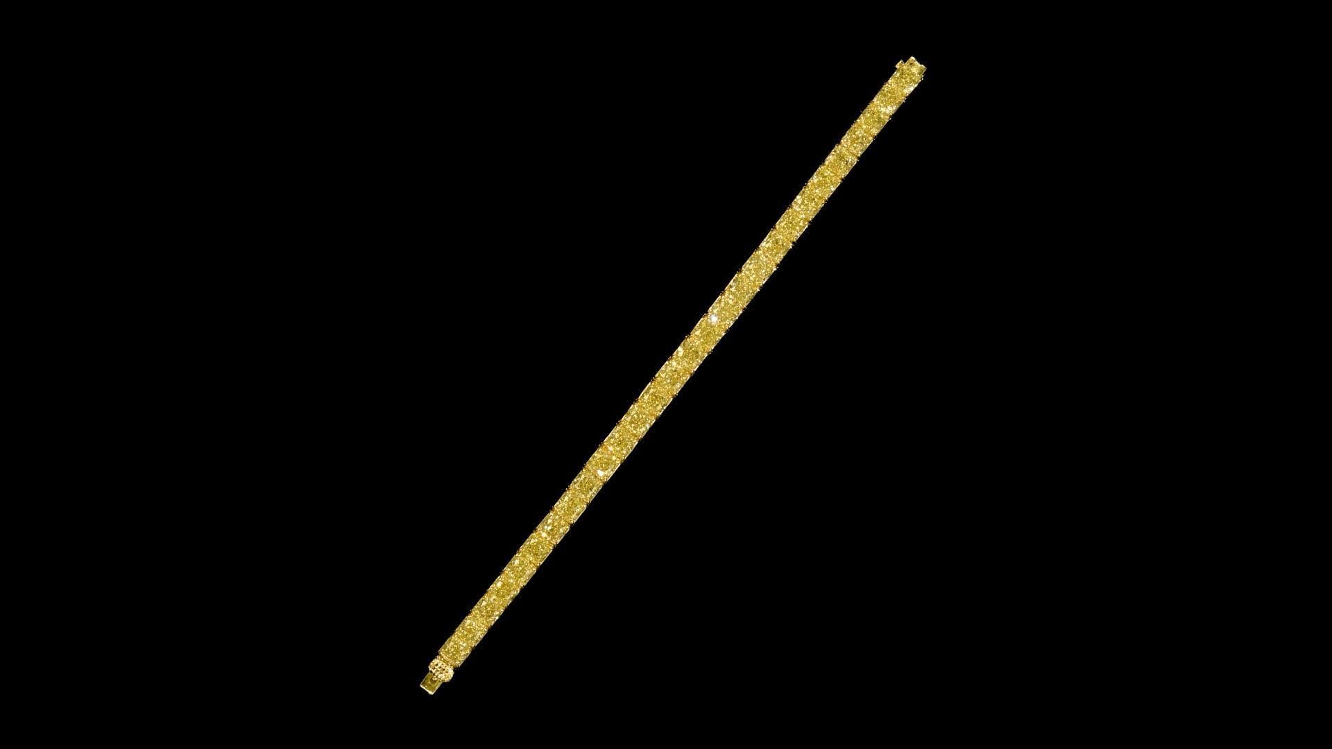 Emilio Jewelry Gia Certified 1.00 Carat Each Yellow Diamond Bracelet