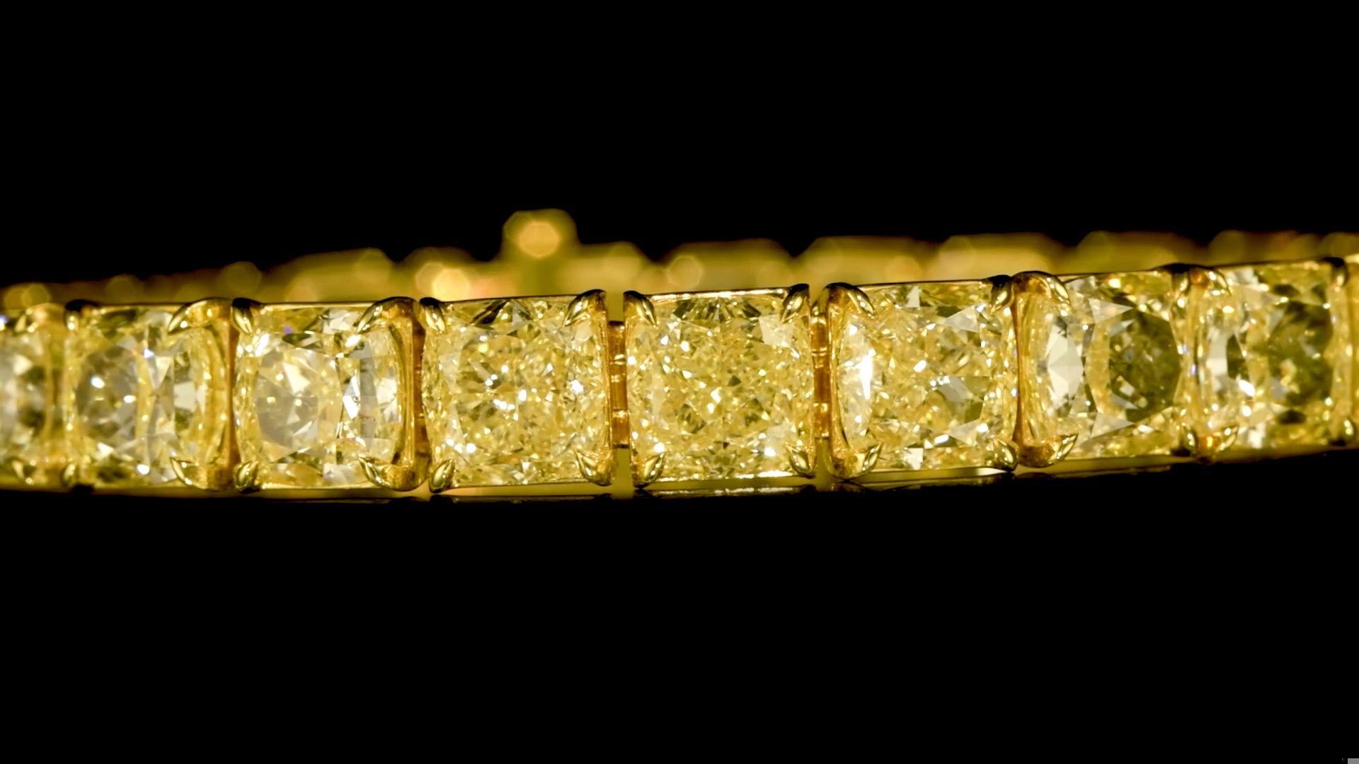 Emilio Jewelry Gia Certified 1.00 Carat Each Yellow Diamond Bracelet