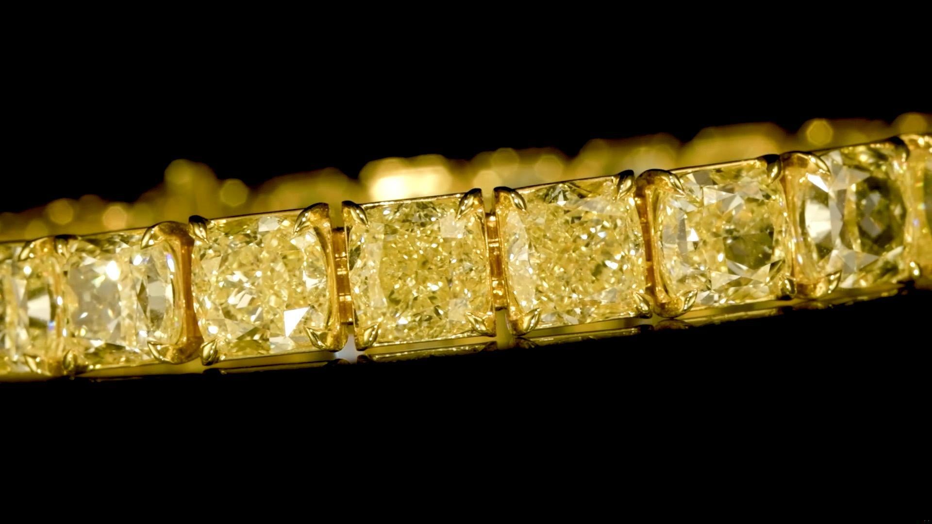 Emilio Jewelry Gia Certified 1.00 Carat Each Yellow Diamond Bracelet