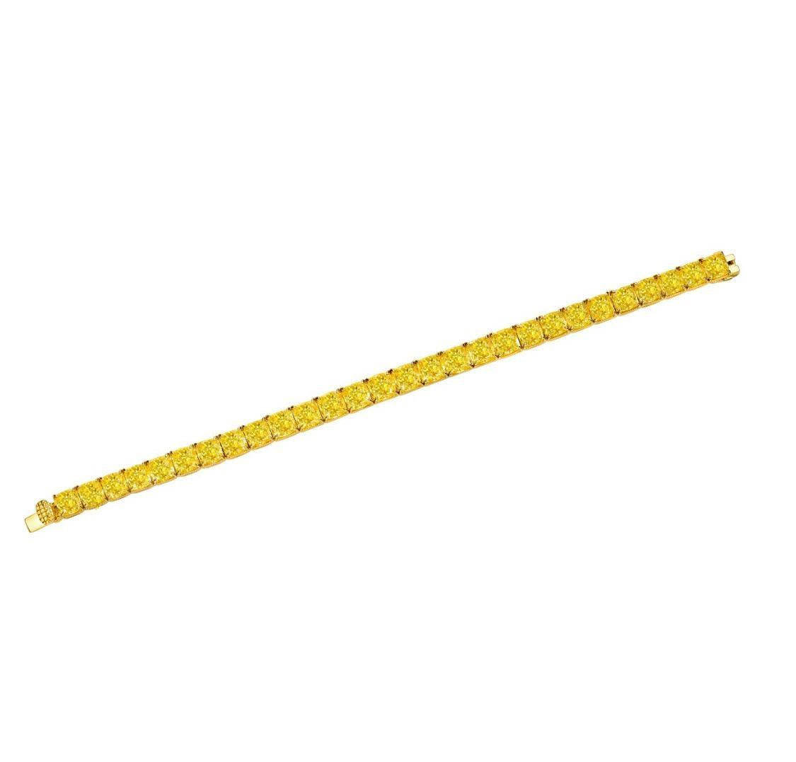 Emilio Jewelry Gia Certified 1.00 Carat Each Yellow Diamond Bracelet