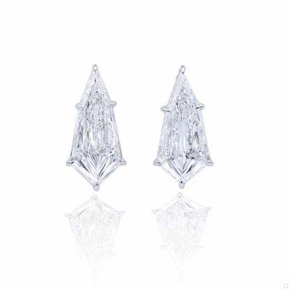 Emilio Jewelry Gia Certified 10.34 Carat Kite Diamond Stud Earring