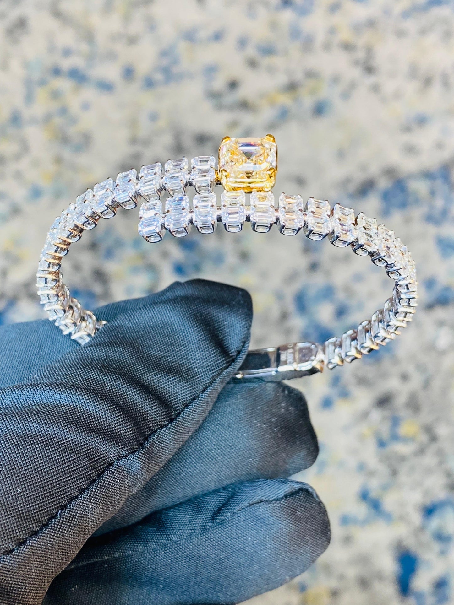 Emilio Jewelry Gia Certified 12.00 Carat Bangle