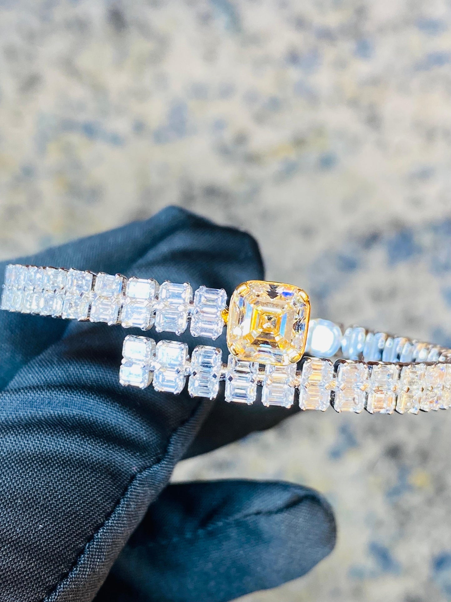 Emilio Jewelry Gia Certified 12.00 Carat Bangle