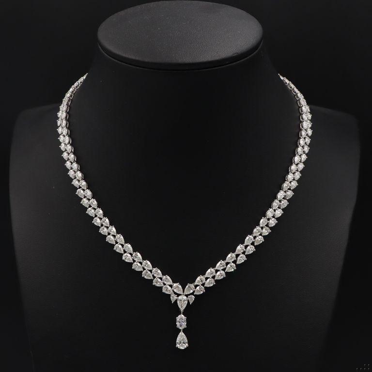 Emilio Jewelry Gia Certified 28.00 Carat Diamond Necklace