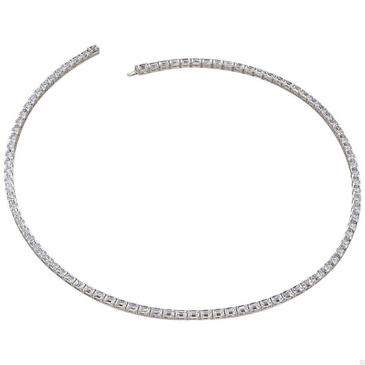 Emilio Jewelry Gia Certified 30.00 Carat Emerald Cut Diamond Necklace