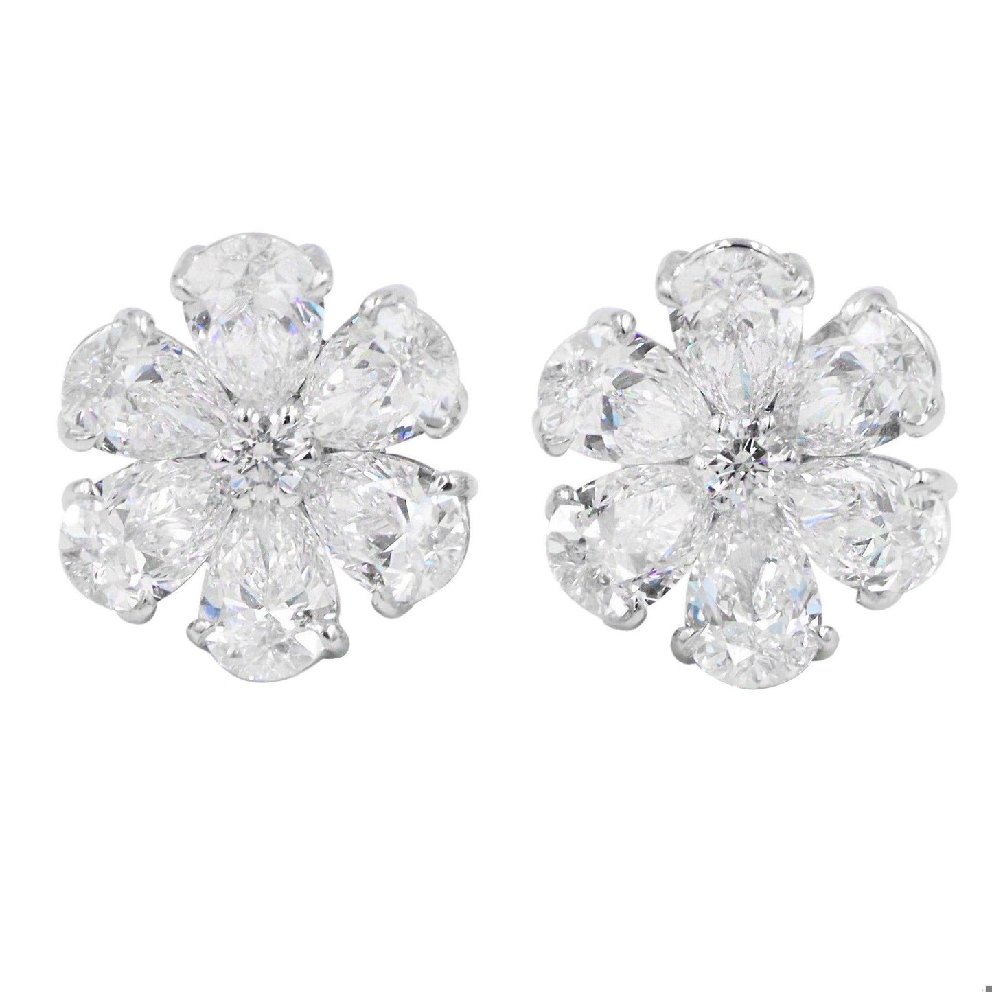Emilio Jewelry Gia Certified .50 Carat Each Diamond Cluster Earrings