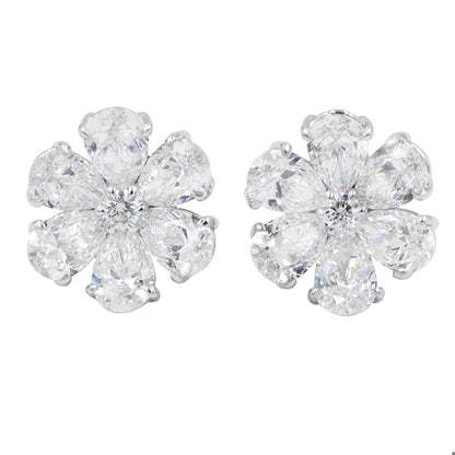 Emilio Jewelry Gia Certified .50 Carat Each Diamond Cluster Earrings