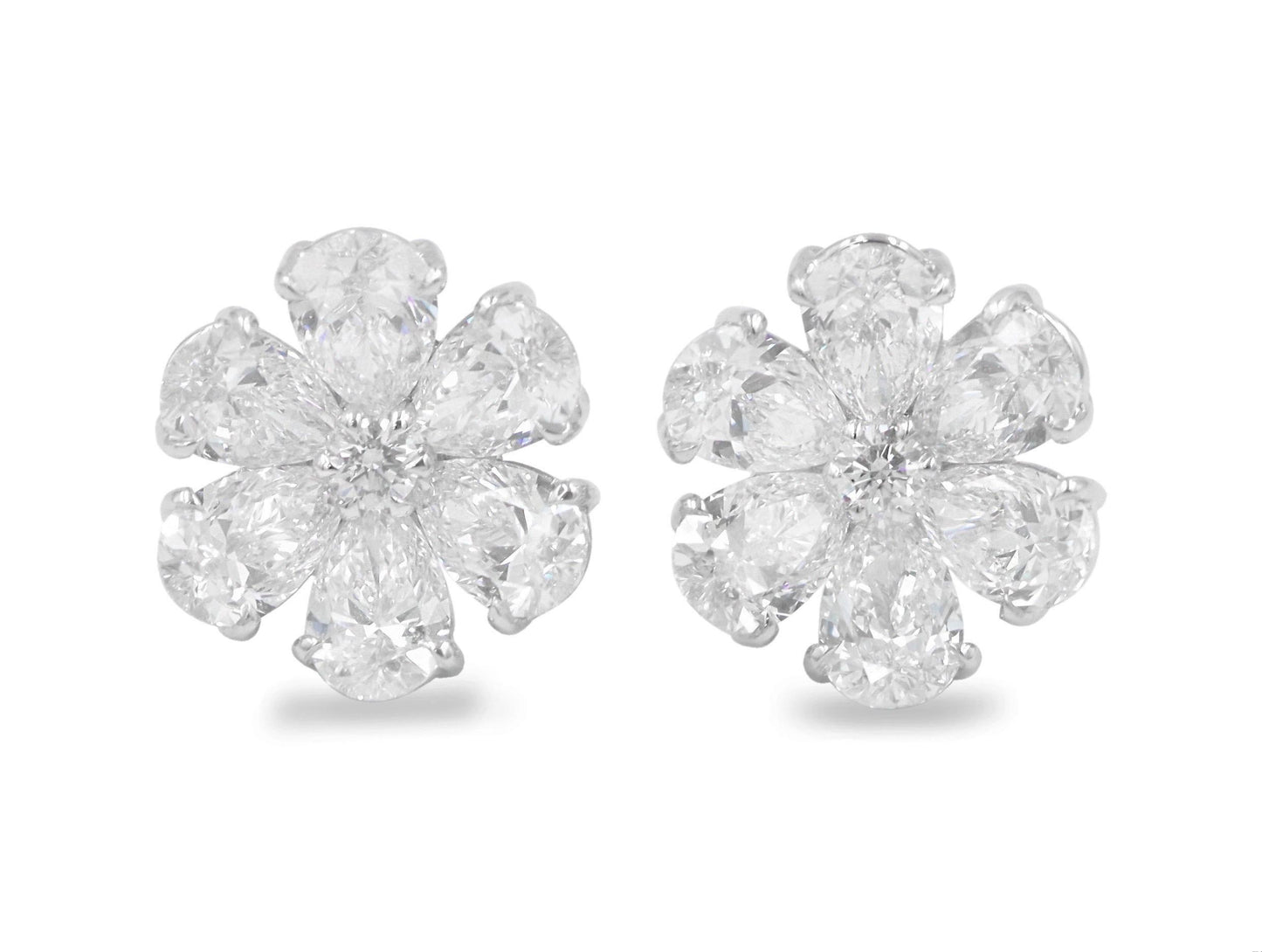 Emilio Jewelry Gia Certified .50 Carat Each Diamond Cluster Earrings