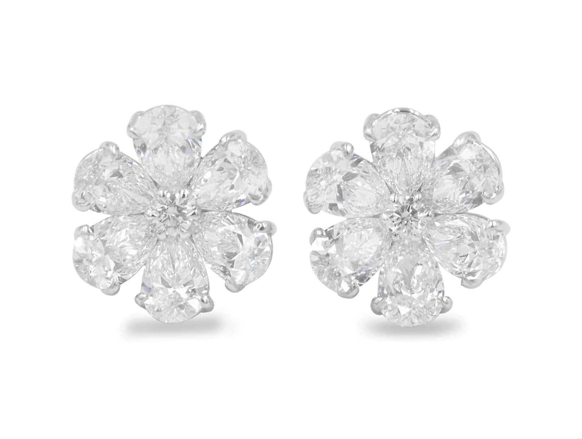 Emilio Jewelry Gia Certified .50 Carat Each Diamond Cluster Earrings