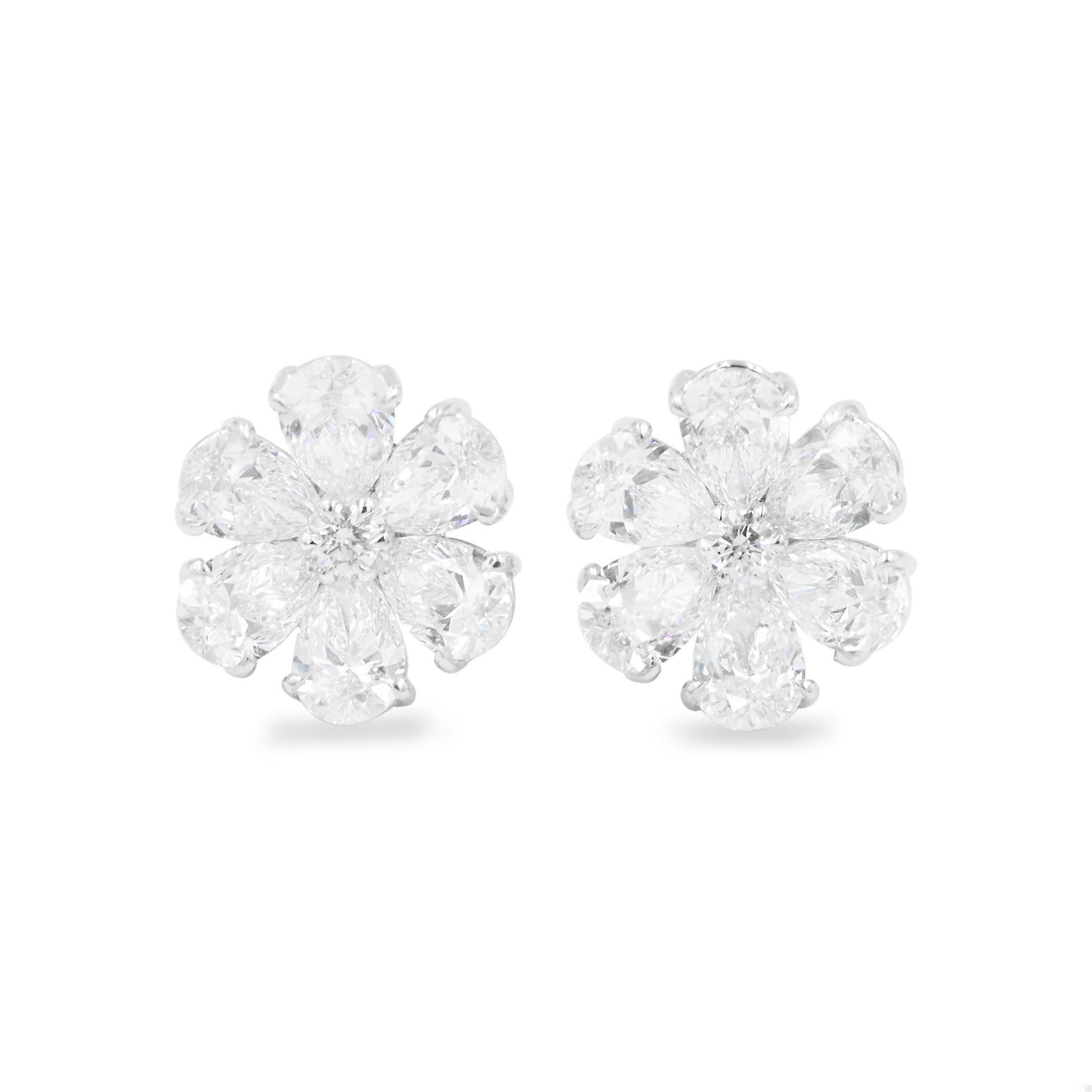 Emilio Jewelry Gia Certified .50 Carat Each Diamond Cluster Earrings