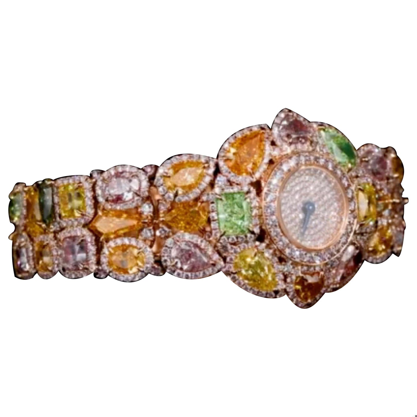 Emilio Jewelry Gia Certified Fancy Color Diamond Watch