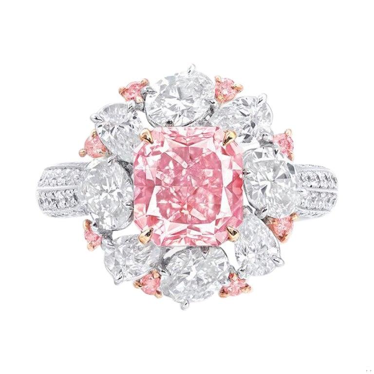 Emilio Jewelry Gia Certified Internally Flawless Pink Diamond Ring