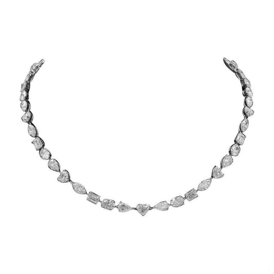 Emilio Jewelry Gia Certified Mixed Shape Diamond Necklace