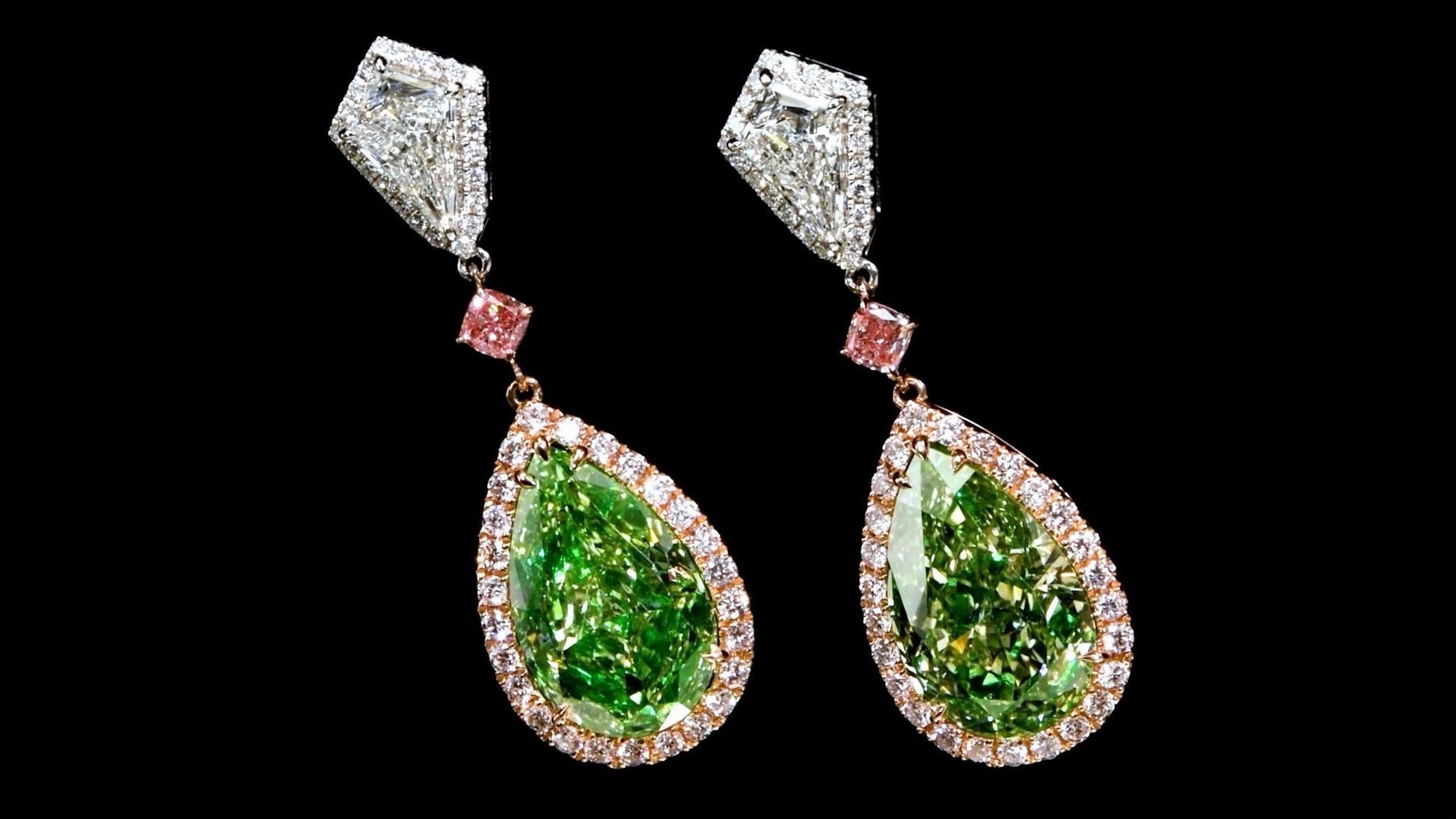 Emilio Jewelry Gia Certified Natural 10.00 Carat Green Diamond Earrings
