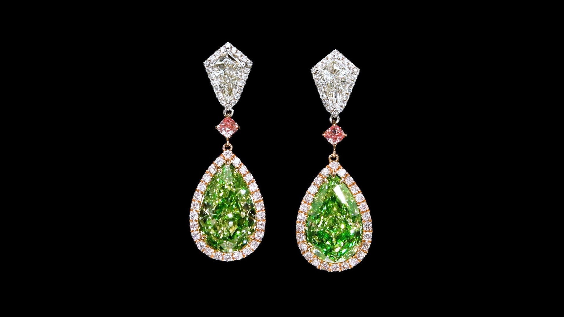 Emilio Jewelry Gia Certified Natural 10.00 Carat Green Diamond Earrings