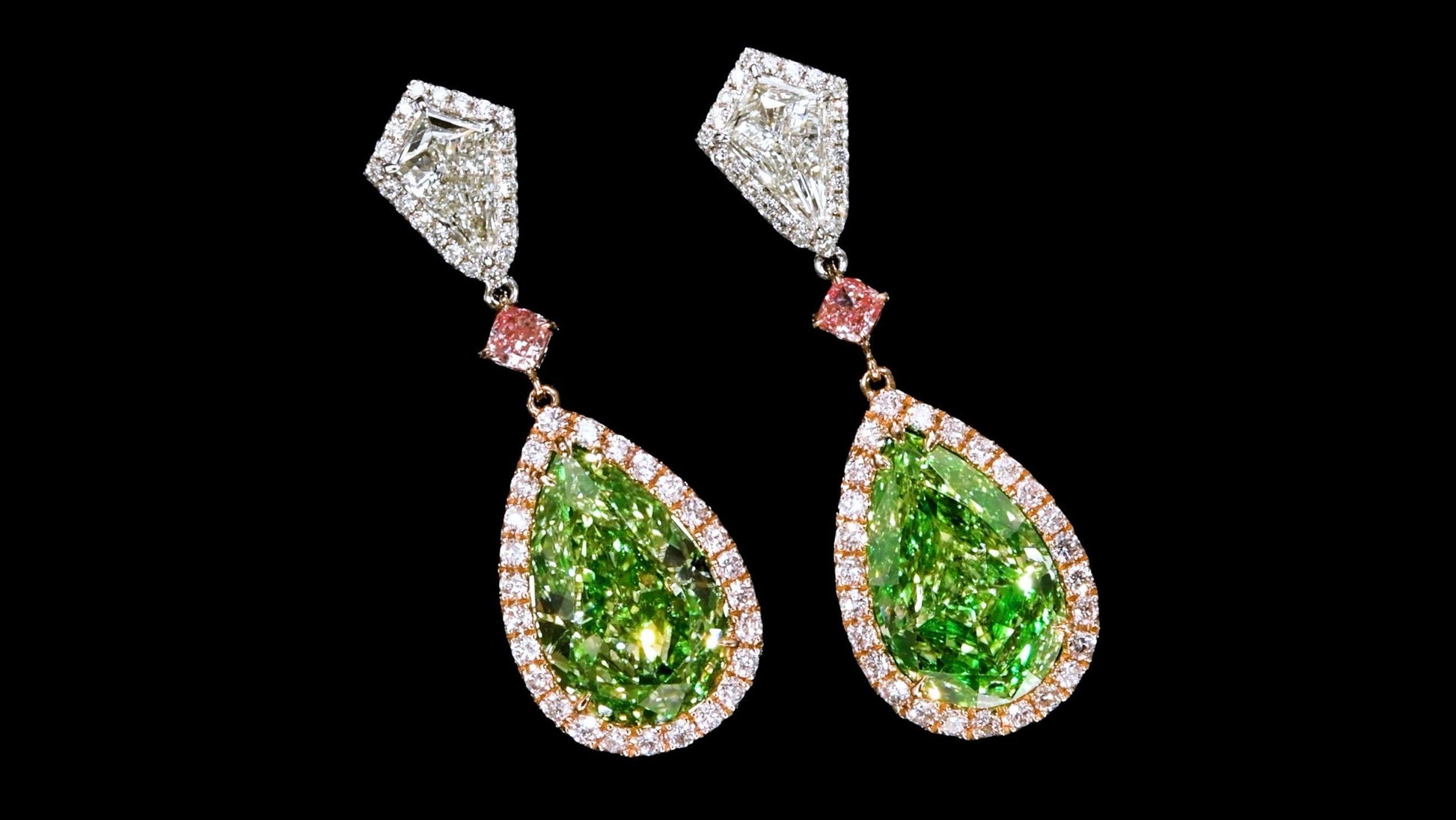 Emilio Jewelry Gia Certified Natural 10.00 Carat Green Diamond Earrings