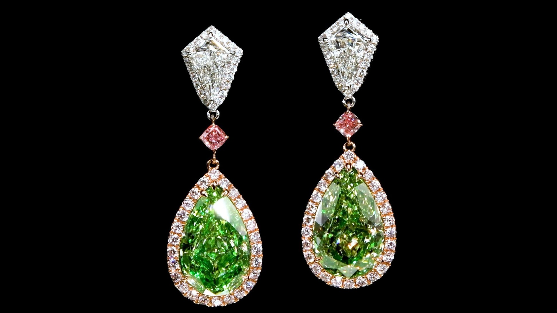 Emilio Jewelry Gia Certified Natural 10.00 Carat Green Diamond Earrings