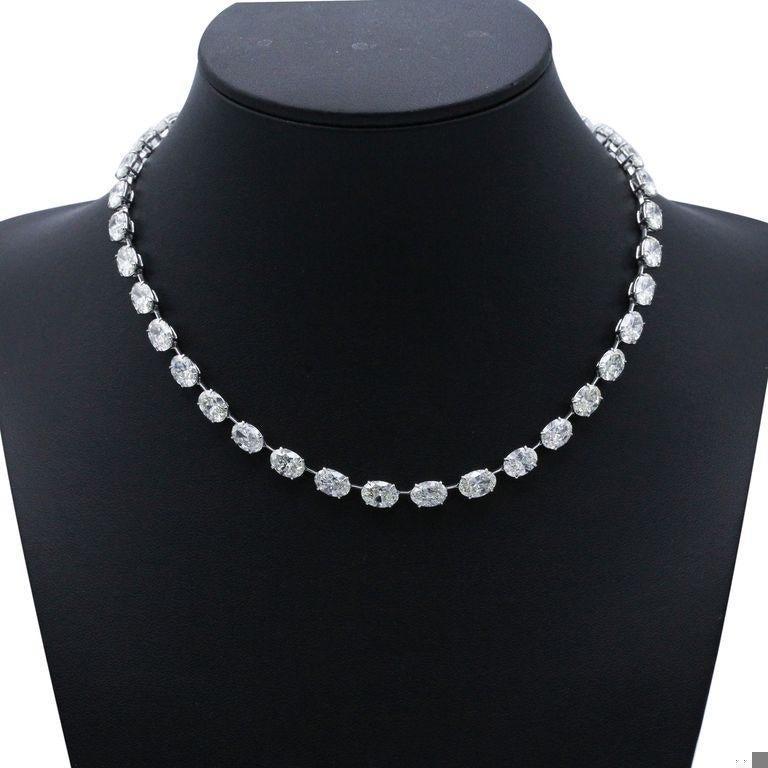 Emilio Jewelry Gia Certified Oval Diamond Necklace