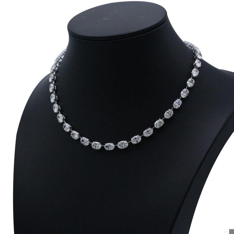 Emilio Jewelry Gia Certified Oval Diamond Necklace