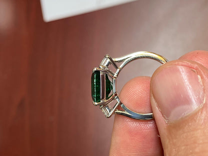 Emilio Jewelry Gubelin Certified 8.00 Carat Vivid Green Emerald Diamond Ring