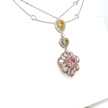 Emilio Jewelry Pink Diamond Heart Necklace