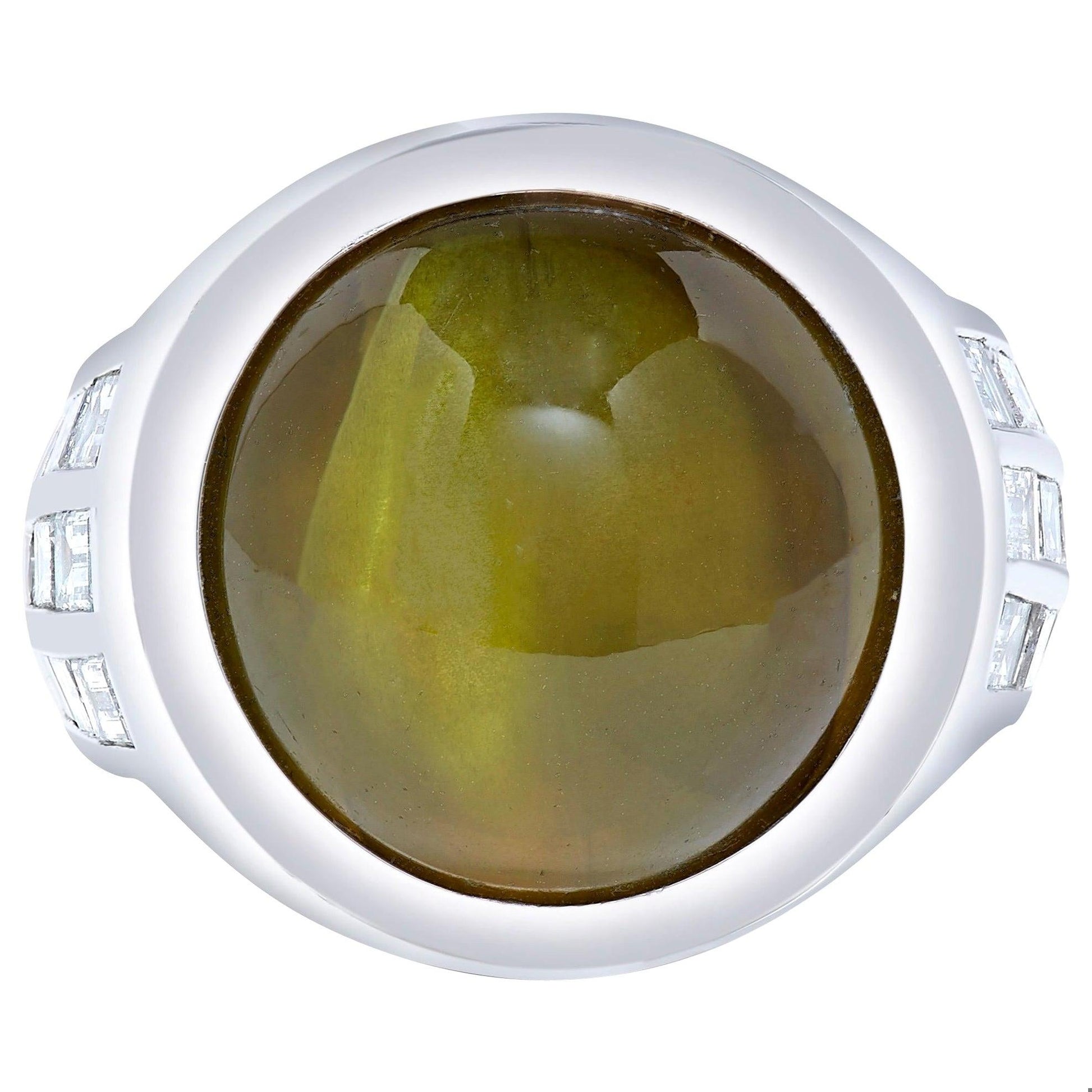 Emilio Jewelry Rare 50.00 Carat Cats Eye Ring