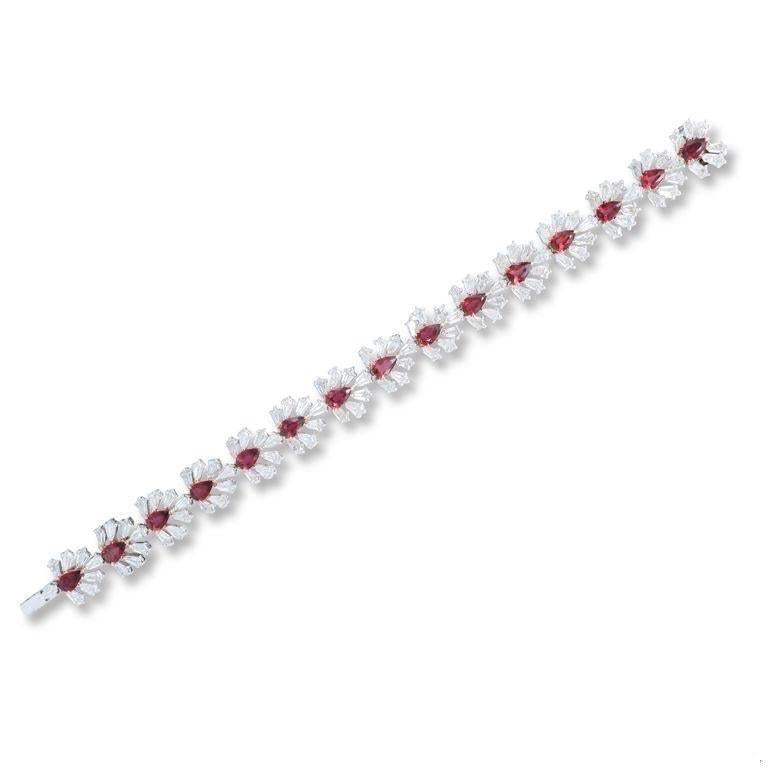 Emilio Jewelry Ruby Diamond Bracelet