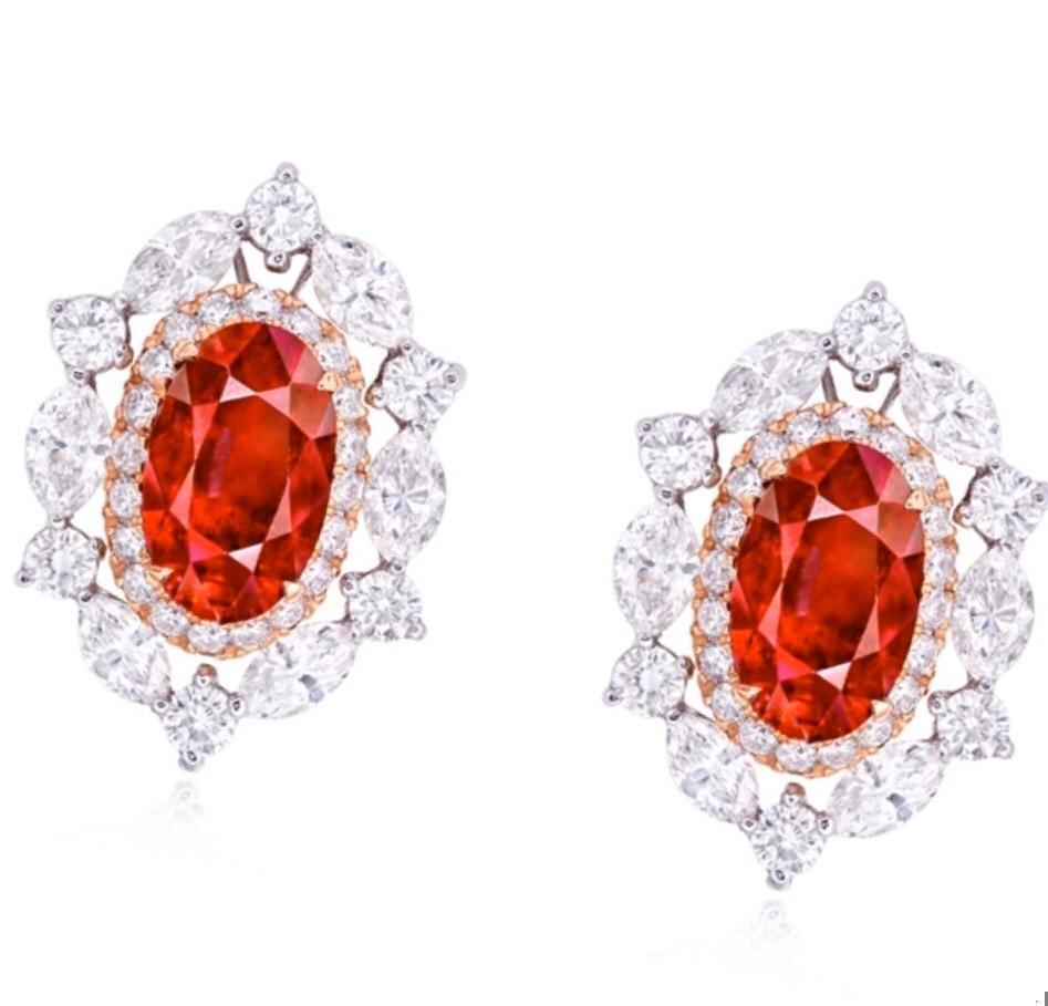 Emilio Jewelry Ruby Diamond Earrings