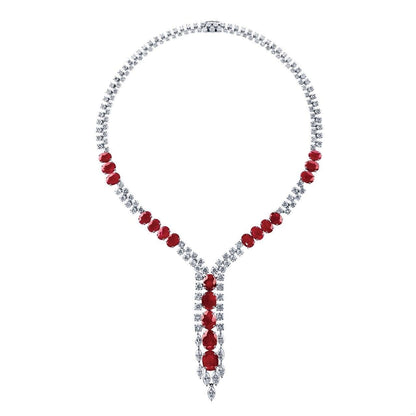 Emilio Jewelry Untreated 55.00 Carat Ruby Necklace