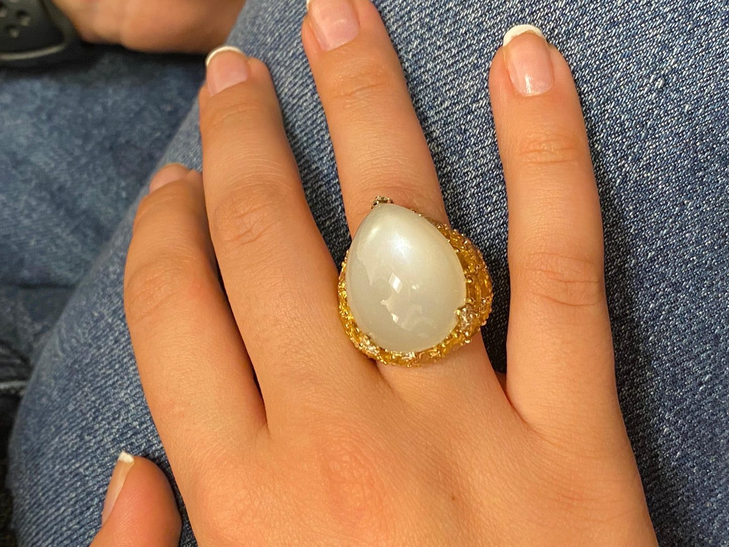 Gorgeous Moonstone Cocktail Ring