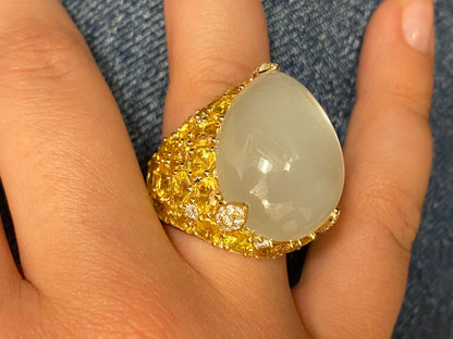 Gorgeous Moonstone Cocktail Ring