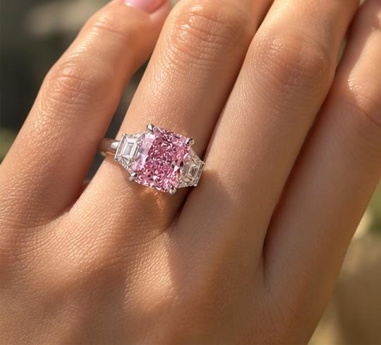 Emilio Jewelry Gia Certified 2.00 Carat Fancy Intense Pure Pink Diamond Ring