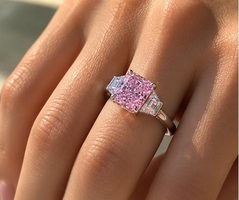 Emilio Jewelry Gia Certified 2.00 Carat Fancy Intense Pure Pink Diamond Ring