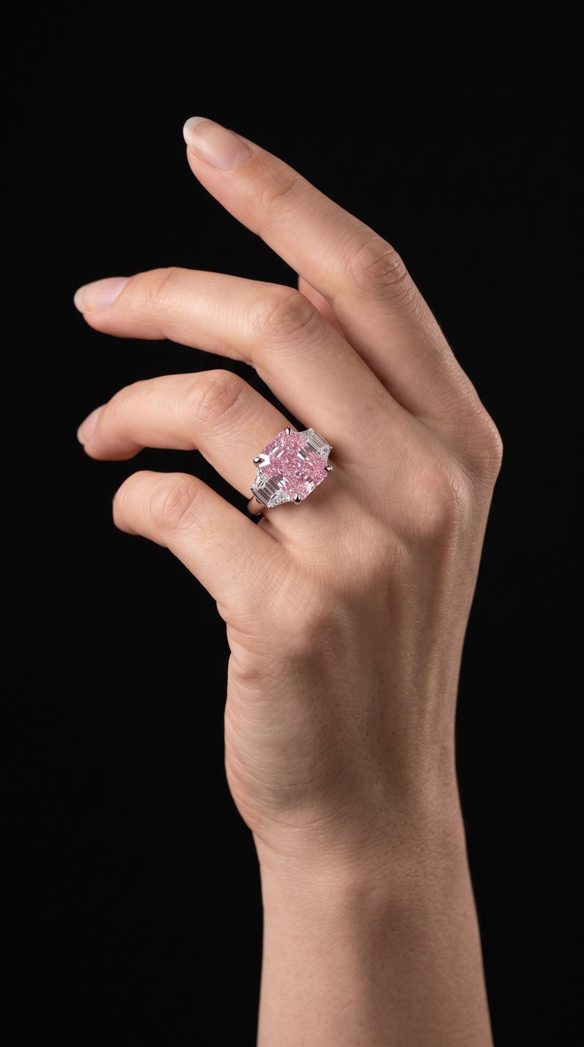 Emilio Jewelry Gia Certified 2.00 Carat Fancy Intense Pure Pink Diamond Ring