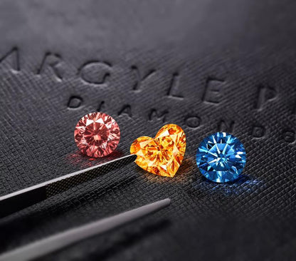 Emilio Jewelry Argyle & Gia Certified Vivid Heart Shape Orange Diamond