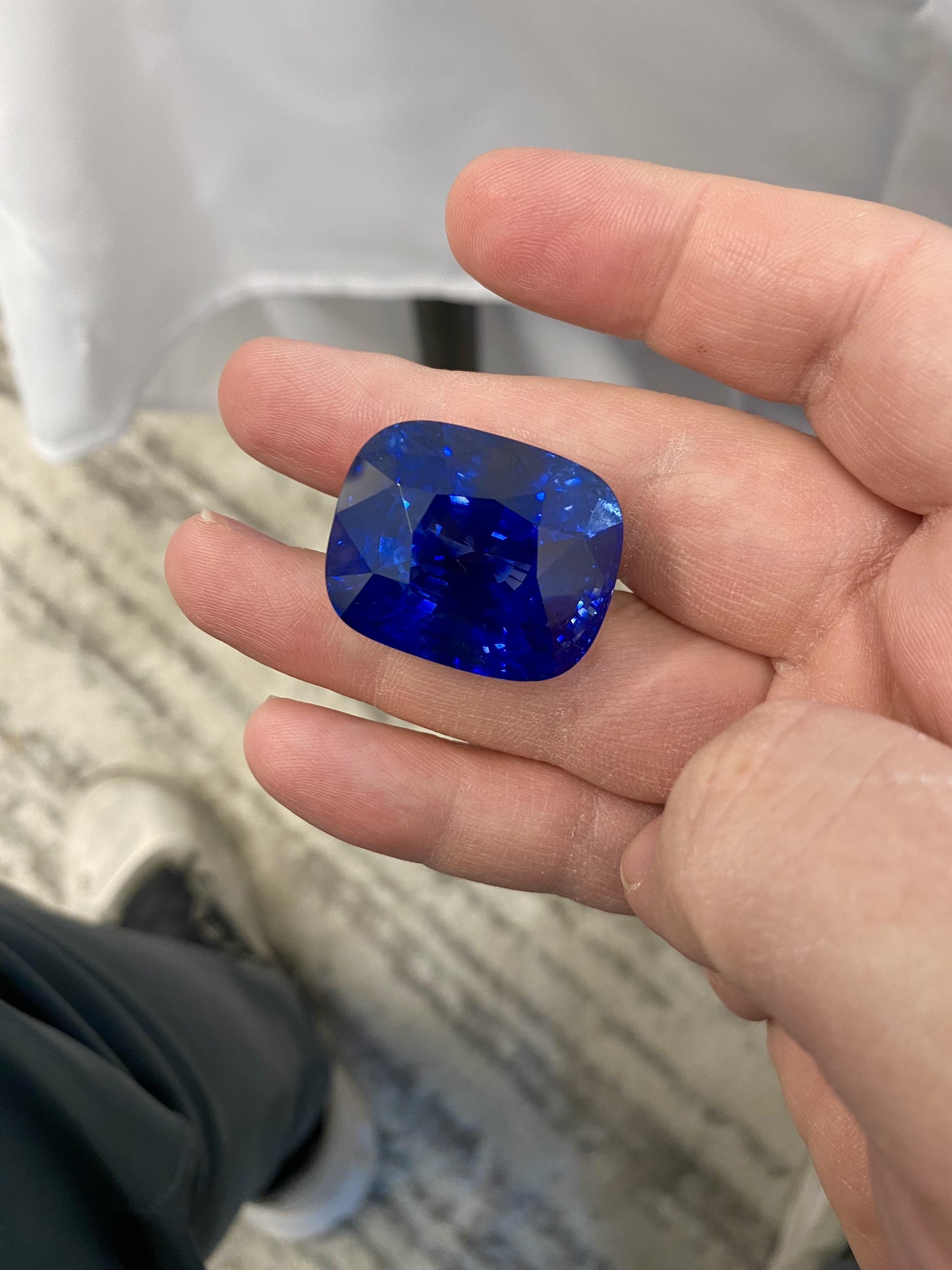 Emilio Jewelry Certified 160.00 Carat Royal Blue No Heat Sapphire