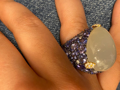 Striking Moonstone Ring