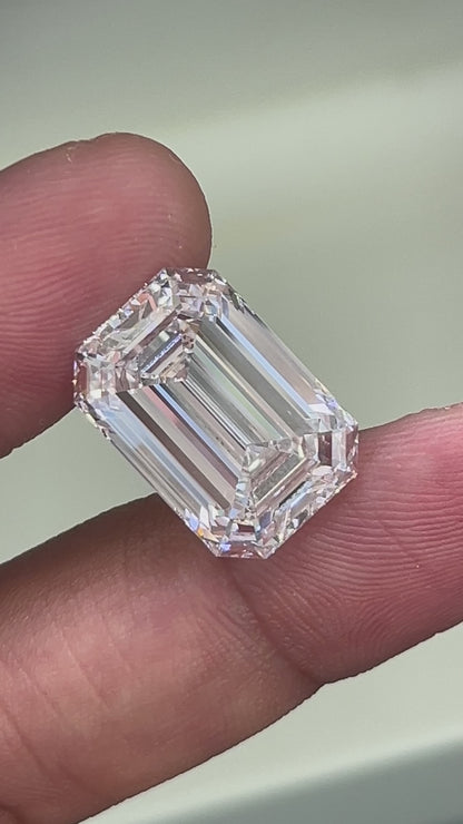 Emilio Jewelry Gia Certified 14.00 Carat D Flawless Emerald Cut Golconda Diamond