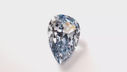 Emilio Jewelry Gia Certified 1.60 Carat Vivid Blue Pear Shape Golconda Diamond