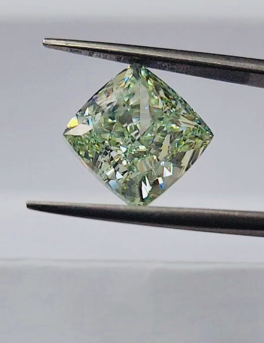 Emilio Jewelry Gia Certified 5.00 Carat Fancy Intense Pure Green Diamond