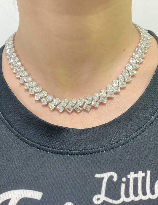 Emilio Jewelry Gia Certified 67 Carat Diamond Choker Necklace