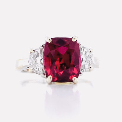 Emilio Jewelry Certified 4.00 Carat No Heat Ruby Ring