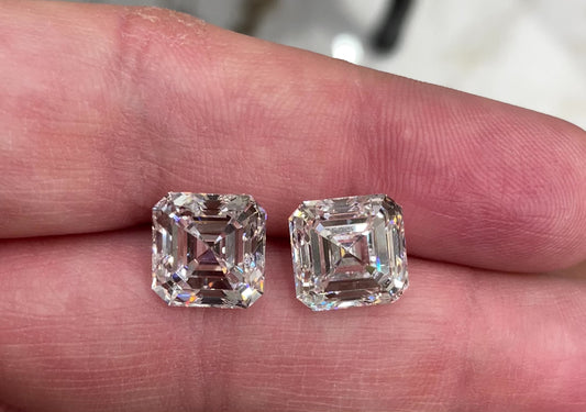 Emilio Jewelry Gia Certified 16.00 Carat D Flawless Asscher Cut Diamond Earrings