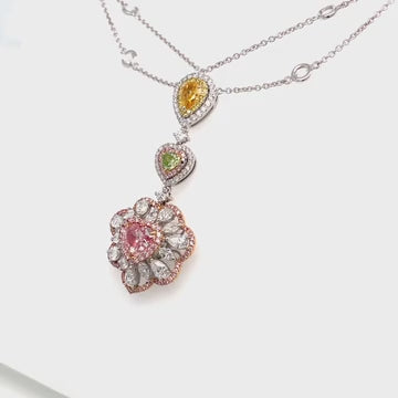 Emilio Jewelry Pink Diamond Heart Necklace