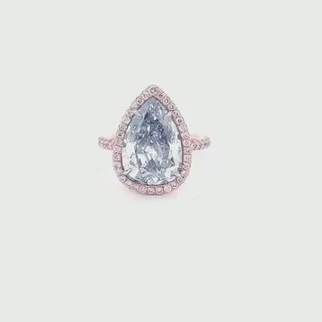 Emilio Jewelry GIA Certified 5.00 Carat Pure Light Blue Diamond Ring