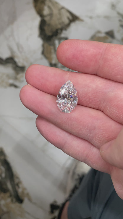 Emilio Jewelry Gia Certified Almost 12.00 Carat D Flawless Pear Shape Diamond